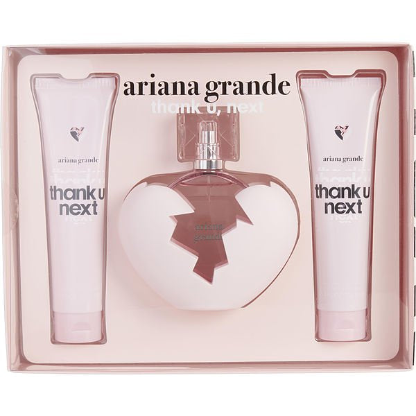 Estuche Ariana Grande Thank U Next Mujer 3pzs 100m edp + crema + Gel de baño