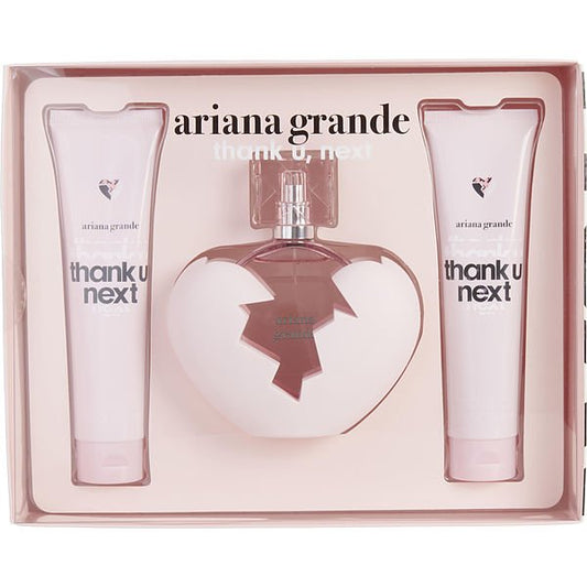 Estuche Ariana Grande Thank U Next Mujer 3pzs 100m edp + crema + Gel de baño